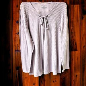 LANE BRYANT Plus Size LingSleeve Waffle Knit Top